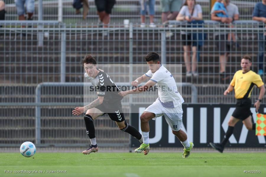 sport, action, Stadion am Schönbusch, SVW, SVA, SV Wacker Burghausen, SV Viktoria Aschaffenburg, Regionalliga Bayern, Fussball, BFV, Aschaffenburg, 26.07.2024, 2. Spieltag - Bild-ID: 2422050 sport, action, Stadion am Schönbusch, SVW, SVA, SV Wacker Burghausen, SV Viktoria Aschaffenburg, Regionalliga Bayern, Fussball, BFV, Aschaffenburg, 26.07.2024, 2. Spieltag - Bild-ID: 2422050