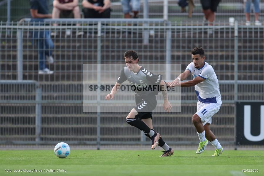 sport, action, Stadion am Schönbusch, SVW, SVA, SV Wacker Burghausen, SV Viktoria Aschaffenburg, Regionalliga Bayern, Fussball, BFV, Aschaffenburg, 26.07.2024, 2. Spieltag - Bild-ID: 2422053