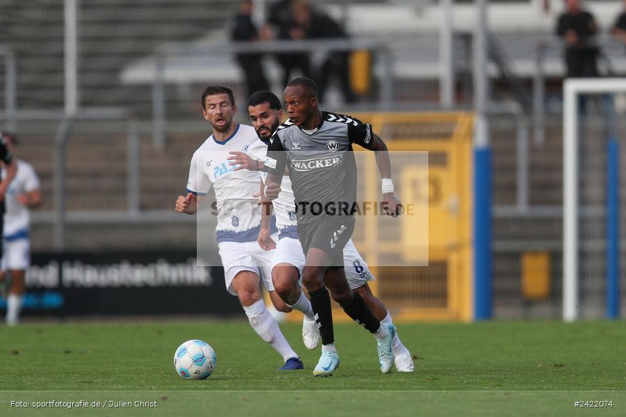 sport, action, Stadion am Schönbusch, SVW, SVA, SV Wacker Burghausen, SV Viktoria Aschaffenburg, Regionalliga Bayern, Fussball, BFV, Aschaffenburg, 26.07.2024, 2. Spieltag - Bild-ID: 2422074 sport, action, Stadion am Schönbusch, SVW, SVA, SV Wacker Burghausen, SV Viktoria Aschaffenburg, Regionalliga Bayern, Fussball, BFV, Aschaffenburg, 26.07.2024, 2. Spieltag - Bild-ID: 2422074