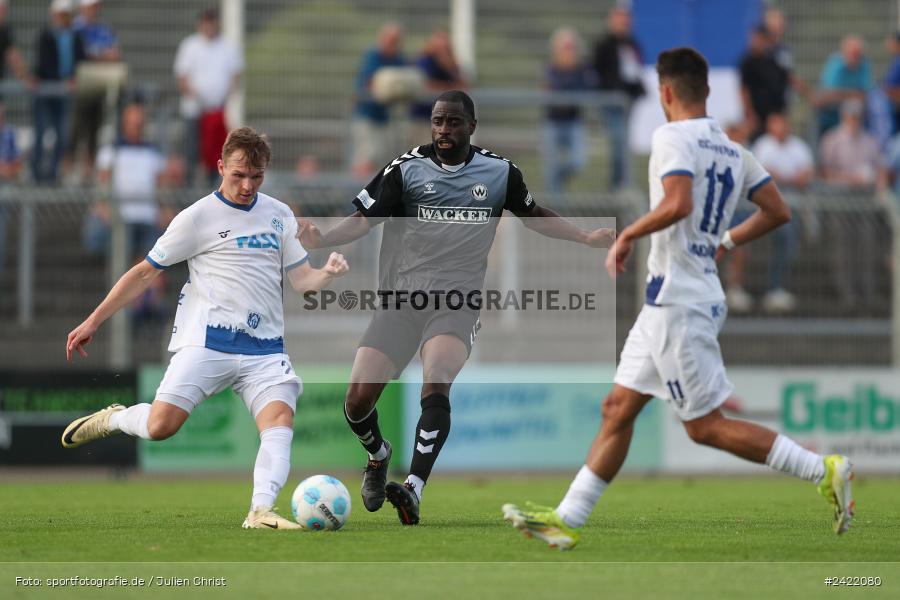 sport, action, Stadion am Schönbusch, SVW, SVA, SV Wacker Burghausen, SV Viktoria Aschaffenburg, Regionalliga Bayern, Fussball, BFV, Aschaffenburg, 26.07.2024, 2. Spieltag - Bild-ID: 2422080
