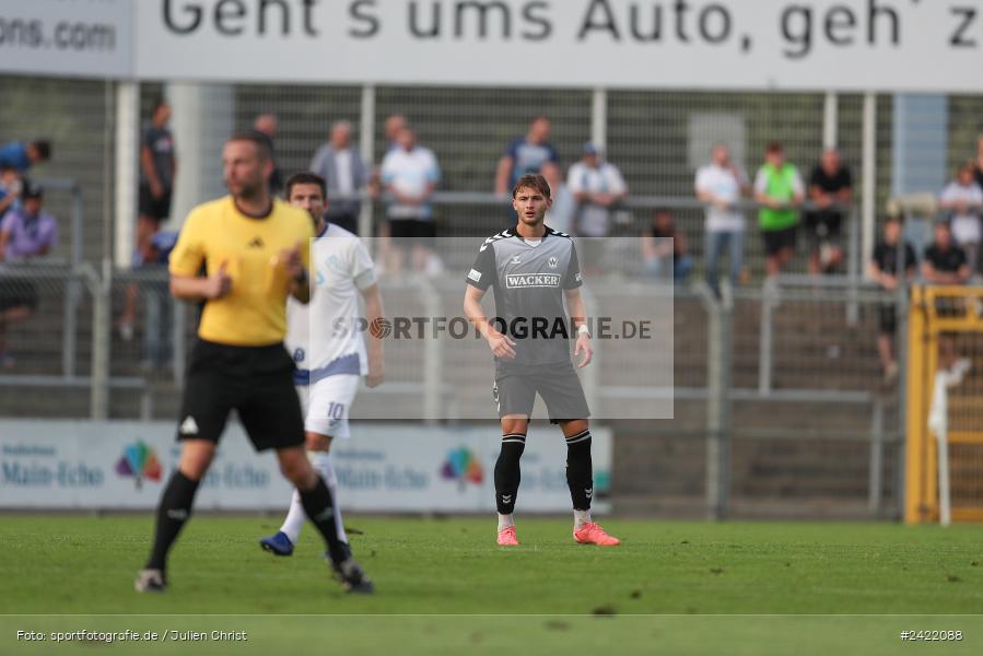 sport, action, Stadion am Schönbusch, SVW, SVA, SV Wacker Burghausen, SV Viktoria Aschaffenburg, Regionalliga Bayern, Fussball, BFV, Aschaffenburg, 26.07.2024, 2. Spieltag - Bild-ID: 2422088
