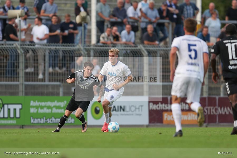 sport, action, Stadion am Schönbusch, SVW, SVA, SV Wacker Burghausen, SV Viktoria Aschaffenburg, Regionalliga Bayern, Fussball, BFV, Aschaffenburg, 26.07.2024, 2. Spieltag - Bild-ID: 2422102