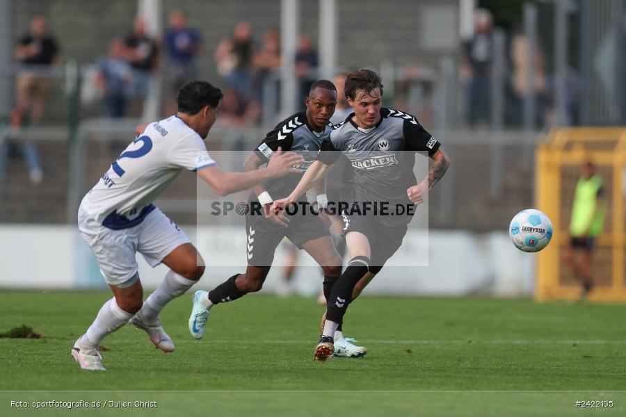 sport, action, Stadion am Schönbusch, SVW, SVA, SV Wacker Burghausen, SV Viktoria Aschaffenburg, Regionalliga Bayern, Fussball, BFV, Aschaffenburg, 26.07.2024, 2. Spieltag - Bild-ID: 2422105