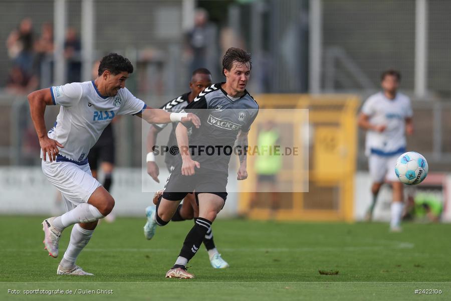 sport, action, Stadion am Schönbusch, SVW, SVA, SV Wacker Burghausen, SV Viktoria Aschaffenburg, Regionalliga Bayern, Fussball, BFV, Aschaffenburg, 26.07.2024, 2. Spieltag - Bild-ID: 2422106