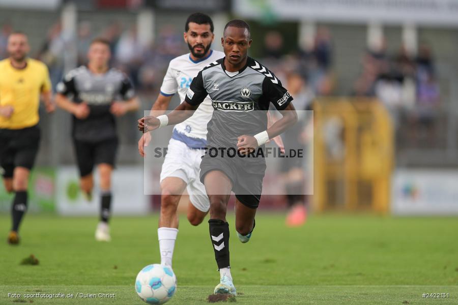 sport, action, Stadion am Schönbusch, SVW, SVA, SV Wacker Burghausen, SV Viktoria Aschaffenburg, Regionalliga Bayern, Fussball, BFV, Aschaffenburg, 26.07.2024, 2. Spieltag - Bild-ID: 2422131 sport, action, Stadion am Schönbusch, SVW, SVA, SV Wacker Burghausen, SV Viktoria Aschaffenburg, Regionalliga Bayern, Fussball, BFV, Aschaffenburg, 26.07.2024, 2. Spieltag - Bild-ID: 2422131