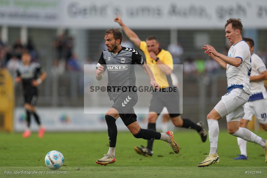 sport, action, Stadion am Schönbusch, SVW, SVA, SV Wacker Burghausen, SV Viktoria Aschaffenburg, Regionalliga Bayern, Fussball, BFV, Aschaffenburg, 26.07.2024, 2. Spieltag - Bild-ID: 2422144