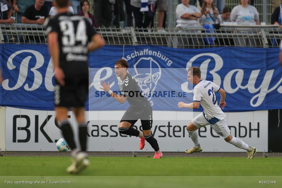 sport, action, Stadion am Schönbusch, SVW, SVA, SV Wacker Burghausen, SV Viktoria Aschaffenburg, Regionalliga Bayern, Fussball, BFV, Aschaffenburg, 26.07.2024, 2. Spieltag - Bild-ID: 2422148 sport, action, Stadion am Schönbusch, SVW, SVA, SV Wacker Burghausen, SV Viktoria Aschaffenburg, Regionalliga Bayern, Fussball, BFV, Aschaffenburg, 26.07.2024, 2. Spieltag - Bild-ID: 2422148