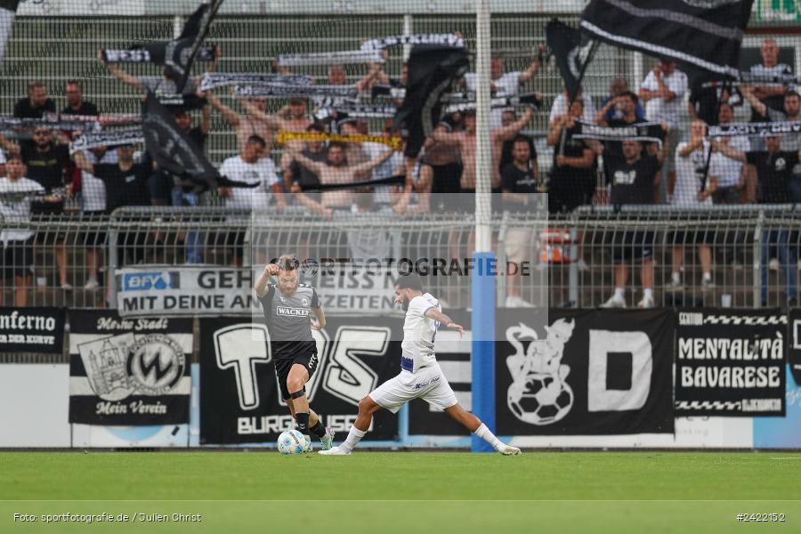 sport, action, Stadion am Schönbusch, SVW, SVA, SV Wacker Burghausen, SV Viktoria Aschaffenburg, Regionalliga Bayern, Fussball, BFV, Aschaffenburg, 26.07.2024, 2. Spieltag - Bild-ID: 2422152 sport, action, Stadion am Schönbusch, SVW, SVA, SV Wacker Burghausen, SV Viktoria Aschaffenburg, Regionalliga Bayern, Fussball, BFV, Aschaffenburg, 26.07.2024, 2. Spieltag - Bild-ID: 2422152