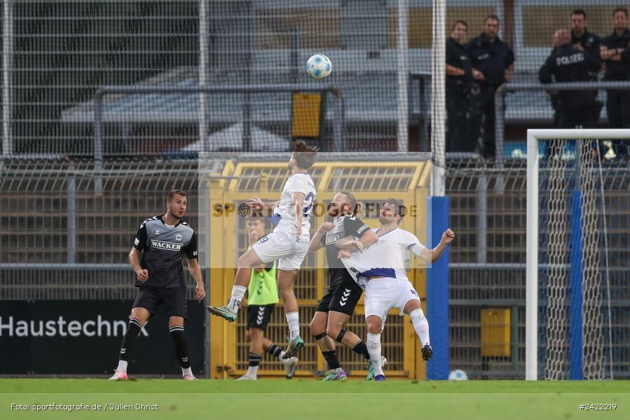 sport, action, Stadion am Schönbusch, SVW, SVA, SV Wacker Burghausen, SV Viktoria Aschaffenburg, Regionalliga Bayern, Fussball, BFV, Aschaffenburg, 26.07.2024, 2. Spieltag - Bild-ID: 2422219