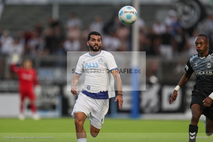 sport, action, Stadion am Schönbusch, SVW, SVA, SV Wacker Burghausen, SV Viktoria Aschaffenburg, Regionalliga Bayern, Fussball, BFV, Aschaffenburg, 26.07.2024, 2. Spieltag - Bild-ID: 2422222