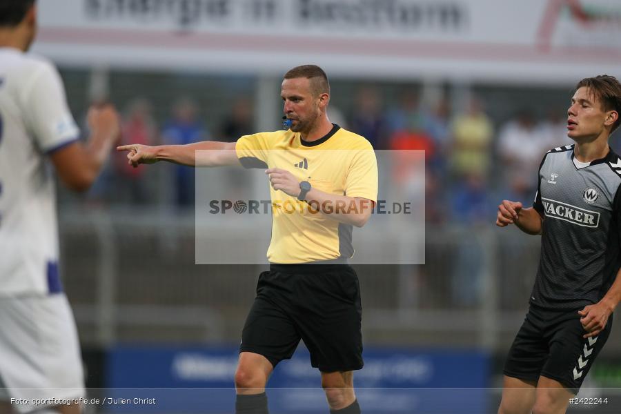 sport, action, Stadion am Schönbusch, SVW, SVA, SV Wacker Burghausen, SV Viktoria Aschaffenburg, Regionalliga Bayern, Fussball, BFV, Aschaffenburg, 26.07.2024, 2. Spieltag - Bild-ID: 2422244