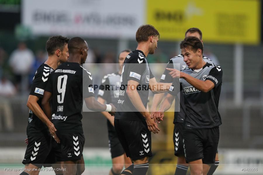 sport, action, Stadion am Schönbusch, SVW, SVA, SV Wacker Burghausen, SV Viktoria Aschaffenburg, Regionalliga Bayern, Fussball, BFV, Aschaffenburg, 26.07.2024, 2. Spieltag - Bild-ID: 2422255 sport, action, Stadion am Schönbusch, SVW, SVA, SV Wacker Burghausen, SV Viktoria Aschaffenburg, Regionalliga Bayern, Fussball, BFV, Aschaffenburg, 26.07.2024, 2. Spieltag - Bild-ID: 2422255