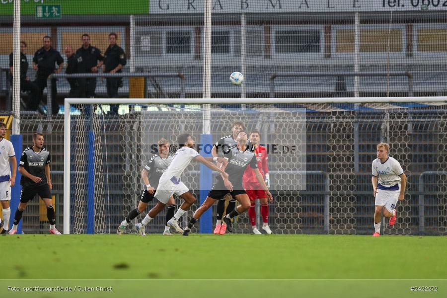 sport, action, Stadion am Schönbusch, SVW, SVA, SV Wacker Burghausen, SV Viktoria Aschaffenburg, Regionalliga Bayern, Fussball, BFV, Aschaffenburg, 26.07.2024, 2. Spieltag - Bild-ID: 2422272 sport, action, Stadion am Schönbusch, SVW, SVA, SV Wacker Burghausen, SV Viktoria Aschaffenburg, Regionalliga Bayern, Fussball, BFV, Aschaffenburg, 26.07.2024, 2. Spieltag - Bild-ID: 2422272