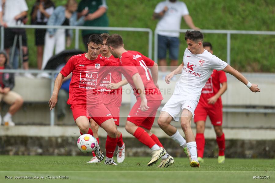 Kohlenberg-Arena, Fuchsstadt, 27.07.2024, sport, action, Fussball, BFV, Landesliga Nordwest, 3. Spieltag, SV Vatan Spor Aschaffenburg, 1. FC Fuchsstadt - Bild-ID: 2422301 Kohlenberg-Arena, Fuchsstadt, 27.07.2024, sport, action, Fussball, BFV, Landesliga Nordwest, 3. Spieltag, SV Vatan Spor Aschaffenburg, 1. FC Fuchsstadt - Bild-ID: 2422301