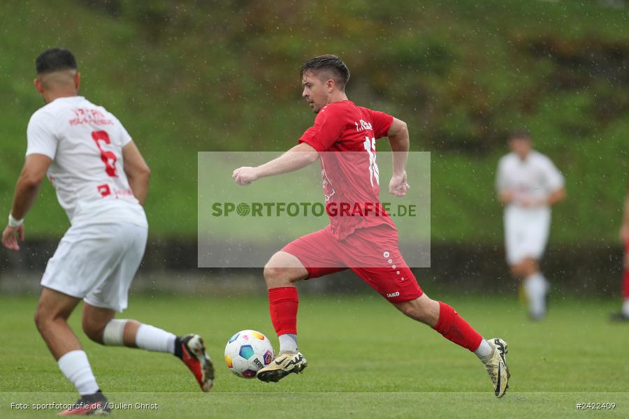 Kohlenberg-Arena, Fuchsstadt, 27.07.2024, sport, action, Fussball, BFV, Landesliga Nordwest, 3. Spieltag, SV Vatan Spor Aschaffenburg, 1. FC Fuchsstadt - Bild-ID: 2422409 Kohlenberg-Arena, Fuchsstadt, 27.07.2024, sport, action, Fussball, BFV, Landesliga Nordwest, 3. Spieltag, SV Vatan Spor Aschaffenburg, 1. FC Fuchsstadt - Bild-ID: 2422409