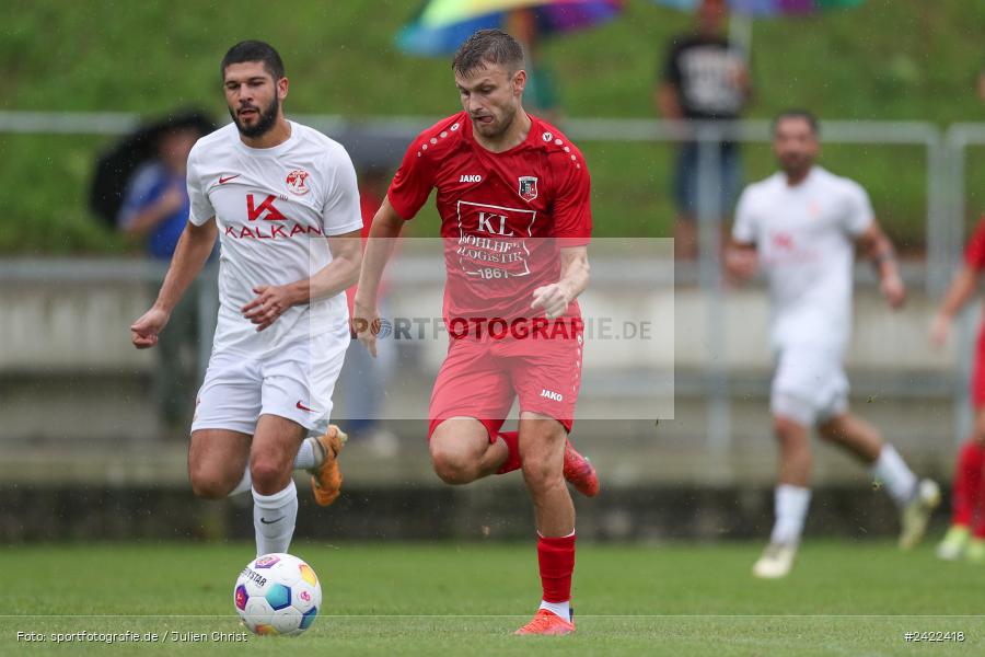Kohlenberg-Arena, Fuchsstadt, 27.07.2024, sport, action, Fussball, BFV, Landesliga Nordwest, 3. Spieltag, SV Vatan Spor Aschaffenburg, 1. FC Fuchsstadt - Bild-ID: 2422418 Kohlenberg-Arena, Fuchsstadt, 27.07.2024, sport, action, Fussball, BFV, Landesliga Nordwest, 3. Spieltag, SV Vatan Spor Aschaffenburg, 1. FC Fuchsstadt - Bild-ID: 2422418