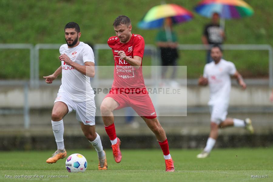 Kohlenberg-Arena, Fuchsstadt, 27.07.2024, sport, action, Fussball, BFV, Landesliga Nordwest, 3. Spieltag, SV Vatan Spor Aschaffenburg, 1. FC Fuchsstadt - Bild-ID: 2422421 Kohlenberg-Arena, Fuchsstadt, 27.07.2024, sport, action, Fussball, BFV, Landesliga Nordwest, 3. Spieltag, SV Vatan Spor Aschaffenburg, 1. FC Fuchsstadt - Bild-ID: 2422421