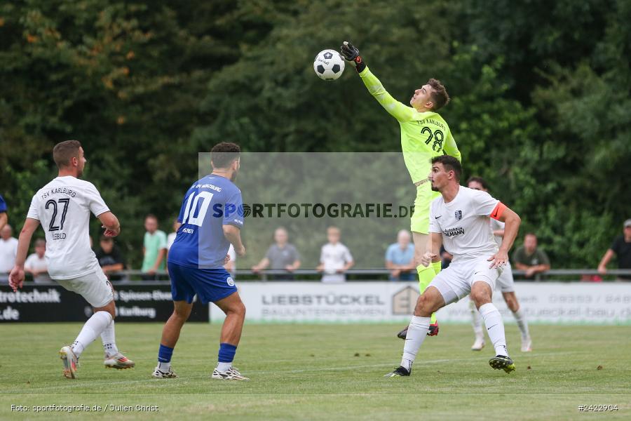 Fundamentum Sportpark, Karlburg, 31.07.2024, sport, action, Fussball, BFV, 3. Spieltag, Bayernliga Nord, WFV, TSV, Würzburger FV 04, TSV Karlburg - Bild-ID: 2422904
