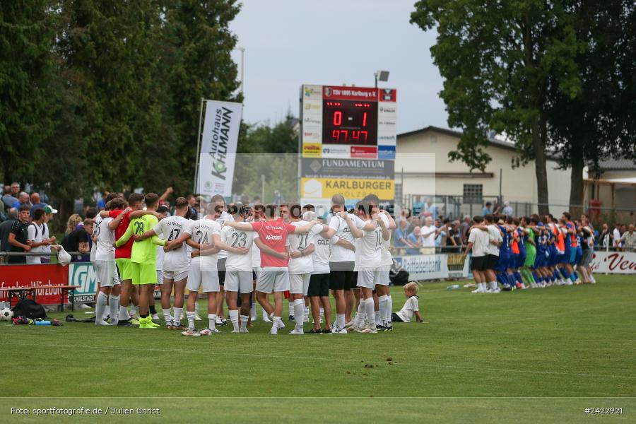 Fundamentum Sportpark, Karlburg, 31.07.2024, sport, action, Fussball, BFV, 3. Spieltag, Bayernliga Nord, WFV, TSV, Würzburger FV 04, TSV Karlburg - Bild-ID: 2422921