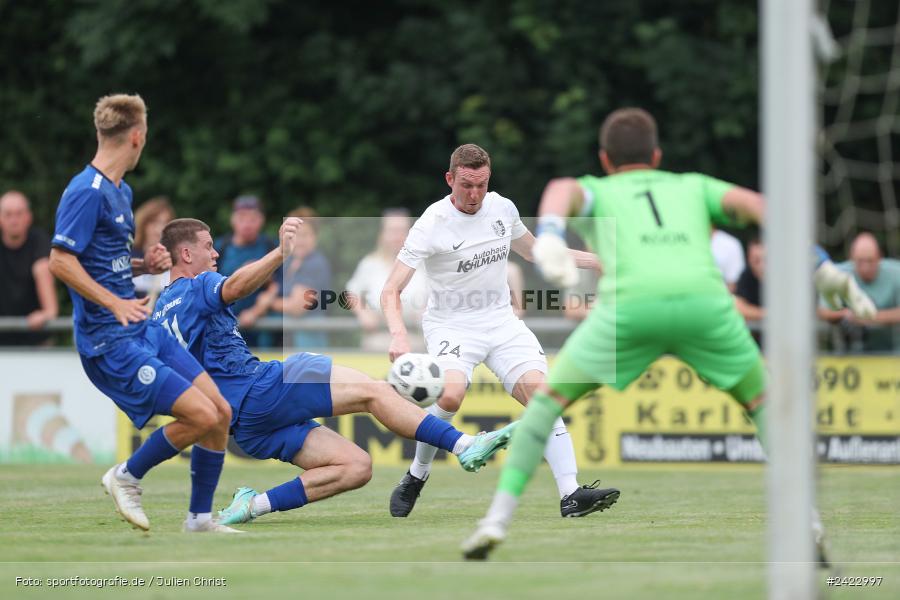 Fundamentum Sportpark, Karlburg, 31.07.2024, sport, action, Fussball, BFV, 3. Spieltag, Bayernliga Nord, WFV, TSV, Würzburger FV 04, TSV Karlburg - Bild-ID: 2422997