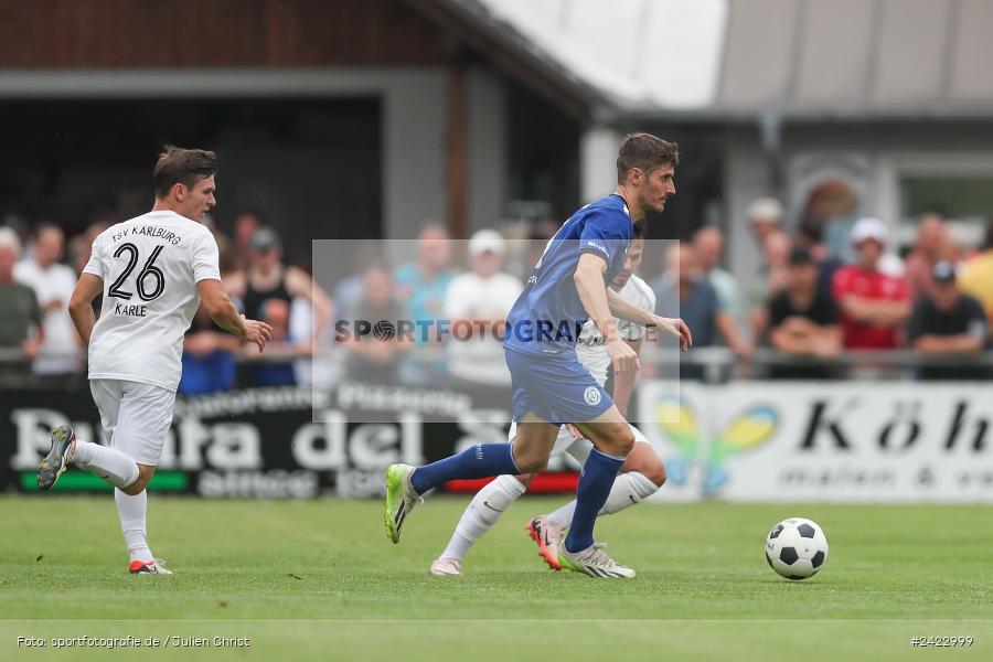 Fundamentum Sportpark, Karlburg, 31.07.2024, sport, action, Fussball, BFV, 3. Spieltag, Bayernliga Nord, WFV, TSV, Würzburger FV 04, TSV Karlburg - Bild-ID: 2422999