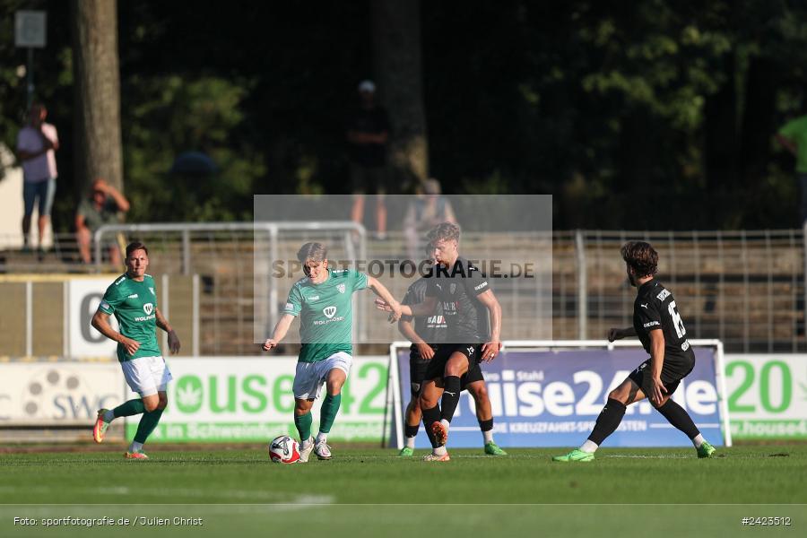 Willy-Sachs-Stadion, Schweinfurt, 02.08.2024, sport, action, Fussball, BFV, 3. Spieltag, Regionalliga Bayern, TSV, FCS, TSV Buchbach, 1. FC Schweinfurt 1905 - Bild-ID: 2423512
