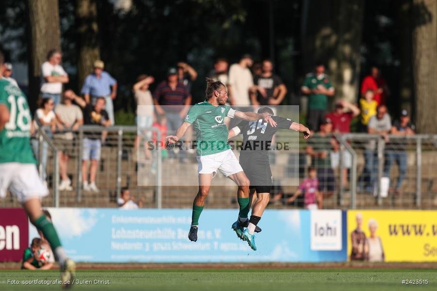 Willy-Sachs-Stadion, Schweinfurt, 02.08.2024, sport, action, Fussball, BFV, 3. Spieltag, Regionalliga Bayern, TSV, FCS, TSV Buchbach, 1. FC Schweinfurt 1905 - Bild-ID: 2423515