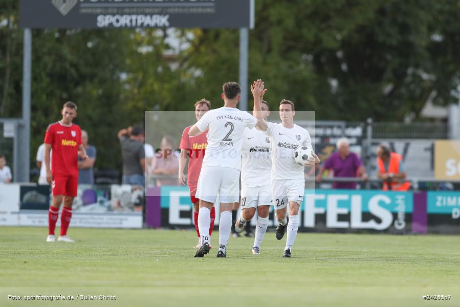 Fundamentum Sportpark, Karlburg, 09.08.2024, sport, action, BFV, Fussball, 5. Spieltag, Bayernliga Nord, SSV, TSV, SSV Jahn Regensburg II (U21), TSV Karlburg - Bild-ID: 2425567