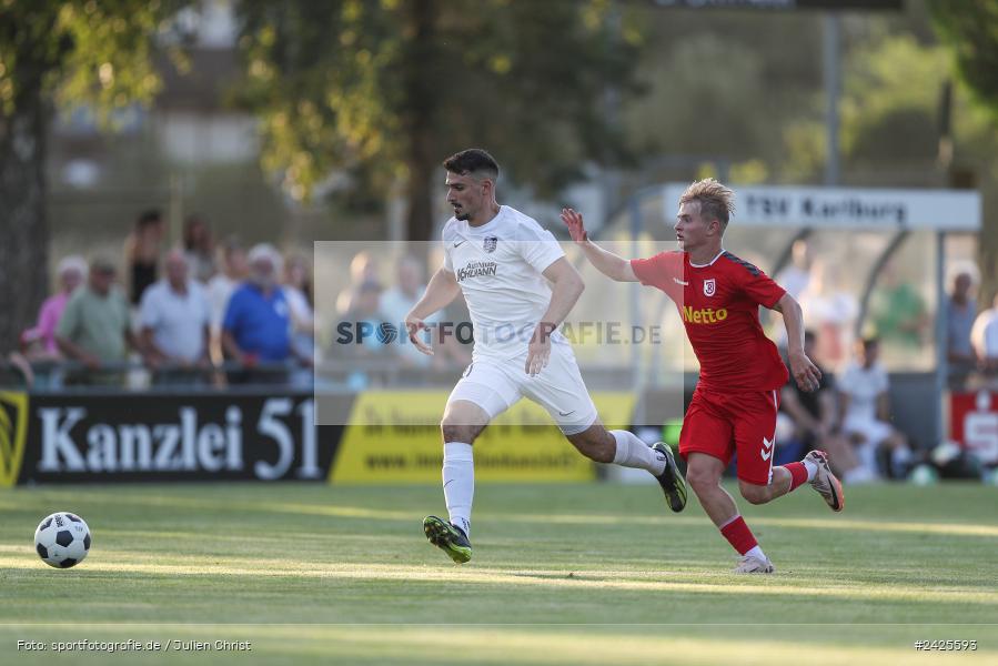 Fundamentum Sportpark, Karlburg, 09.08.2024, sport, action, BFV, Fussball, 5. Spieltag, Bayernliga Nord, SSV, TSV, SSV Jahn Regensburg II (U21), TSV Karlburg - Bild-ID: 2425593
