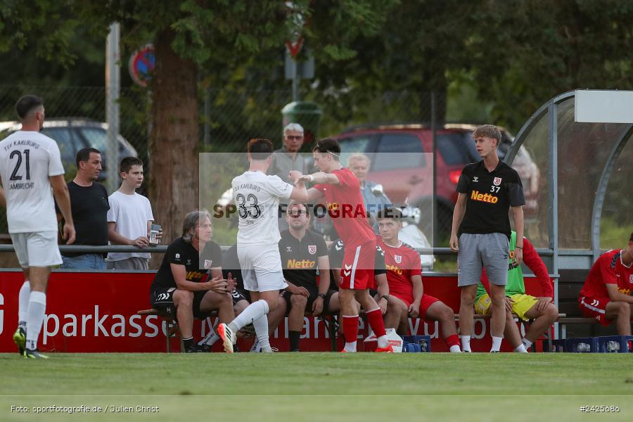 Fundamentum Sportpark, Karlburg, 09.08.2024, sport, action, BFV, Fussball, 5. Spieltag, Bayernliga Nord, SSV, TSV, SSV Jahn Regensburg II (U21), TSV Karlburg - Bild-ID: 2425686