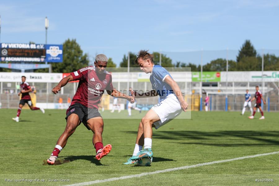 sport, action, Stadion am Schönbusch, SVA, SV Viktoria Aschaffenburg, Regionalliga Bayern, Fussball, FCN, BFV, Aschaffenburg, 4. Spieltag, 10.08.2024, 1. FC Nürnberg II - Bild-ID: 2425888 sport, action, Stadion am Schönbusch, SVA, SV Viktoria Aschaffenburg, Regionalliga Bayern, Fussball, FCN, BFV, Aschaffenburg, 4. Spieltag, 10.08.2024, 1. FC Nürnberg II - Bild-ID: 2425888