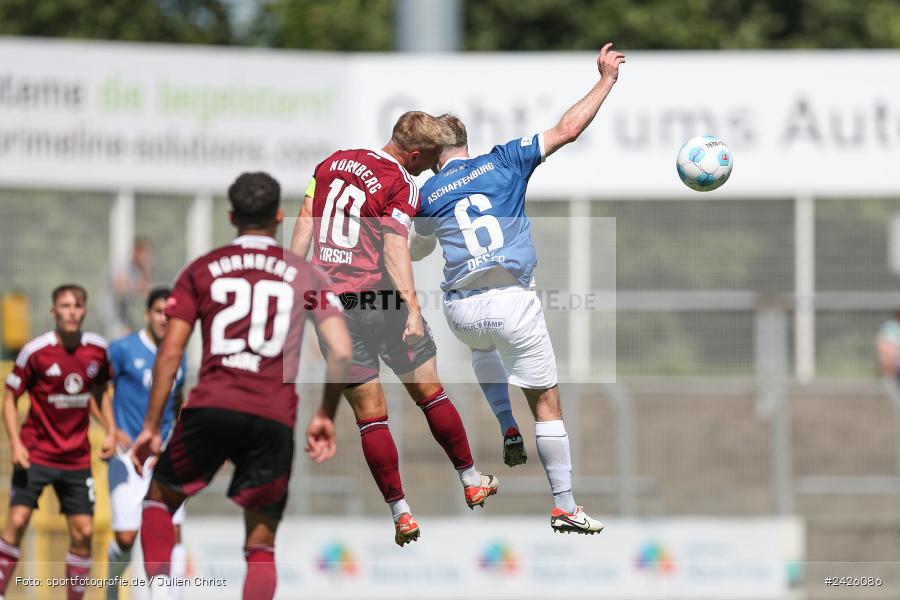 sport, action, Stadion am Schönbusch, SVA, SV Viktoria Aschaffenburg, Regionalliga Bayern, Fussball, FCN, BFV, Aschaffenburg, 4. Spieltag, 10.08.2024, 1. FC Nürnberg II - Bild-ID: 2426086