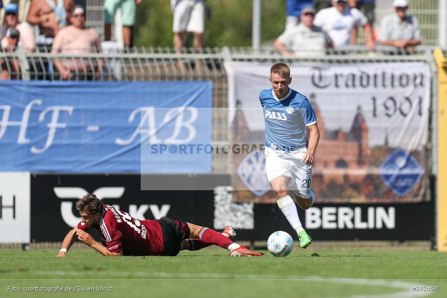 sport, action, Stadion am Schönbusch, SVA, SV Viktoria Aschaffenburg, Regionalliga Bayern, Fussball, FCN, BFV, Aschaffenburg, 4. Spieltag, 10.08.2024, 1. FC Nürnberg II - Bild-ID: 2426191 sport, action, Stadion am Schönbusch, SVA, SV Viktoria Aschaffenburg, Regionalliga Bayern, Fussball, FCN, BFV, Aschaffenburg, 4. Spieltag, 10.08.2024, 1. FC Nürnberg II - Bild-ID: 2426191