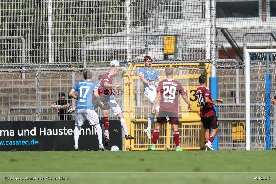 sport, action, Stadion am Schönbusch, SVA, SV Viktoria Aschaffenburg, Regionalliga Bayern, Fussball, FCN, BFV, Aschaffenburg, 4. Spieltag, 10.08.2024, 1. FC Nürnberg II - Bild-ID: 2426215 sport, action, Stadion am Schönbusch, SVA, SV Viktoria Aschaffenburg, Regionalliga Bayern, Fussball, FCN, BFV, Aschaffenburg, 4. Spieltag, 10.08.2024, 1. FC Nürnberg II - Bild-ID: 2426215