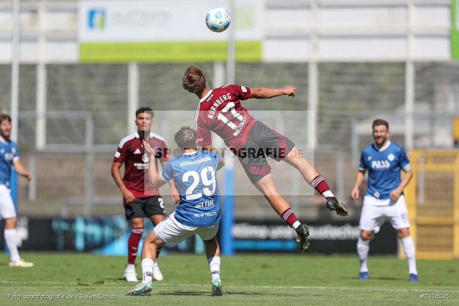 sport, action, Stadion am Schönbusch, SVA, SV Viktoria Aschaffenburg, Regionalliga Bayern, Fussball, FCN, BFV, Aschaffenburg, 4. Spieltag, 10.08.2024, 1. FC Nürnberg II - Bild-ID: 2426245 sport, action, Stadion am Schönbusch, SVA, SV Viktoria Aschaffenburg, Regionalliga Bayern, Fussball, FCN, BFV, Aschaffenburg, 4. Spieltag, 10.08.2024, 1. FC Nürnberg II - Bild-ID: 2426245