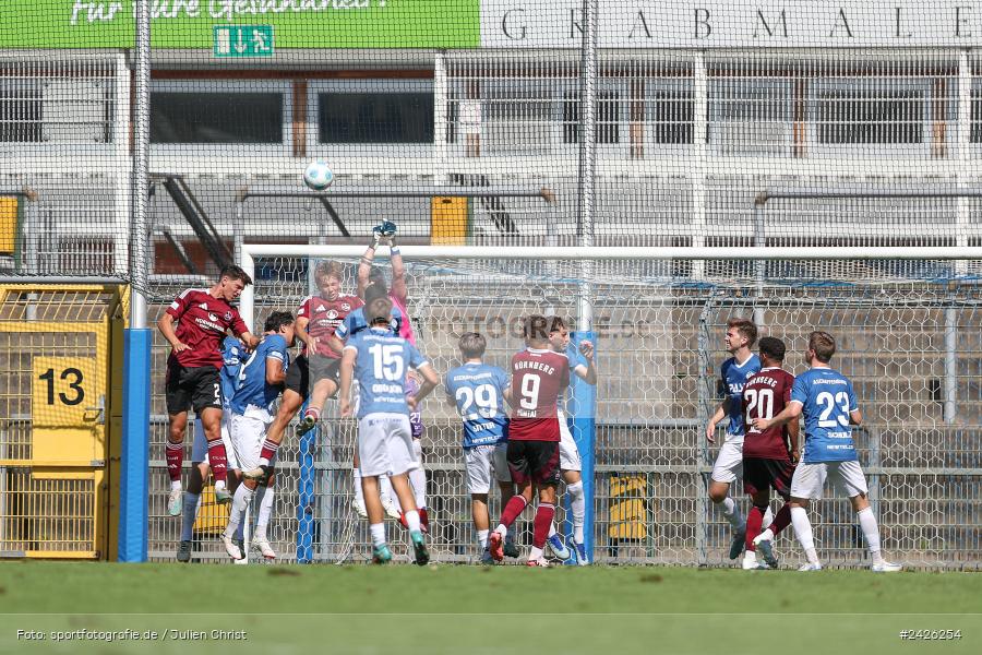 sport, action, Stadion am Schönbusch, SVA, SV Viktoria Aschaffenburg, Regionalliga Bayern, Fussball, FCN, BFV, Aschaffenburg, 4. Spieltag, 10.08.2024, 1. FC Nürnberg II - Bild-ID: 2426254 sport, action, Stadion am Schönbusch, SVA, SV Viktoria Aschaffenburg, Regionalliga Bayern, Fussball, FCN, BFV, Aschaffenburg, 4. Spieltag, 10.08.2024, 1. FC Nürnberg II - Bild-ID: 2426254