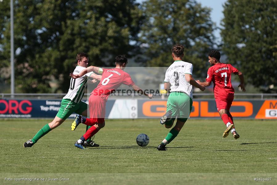 Sportgelände, Gössenheim, 11.08.2024, sport, action, BFV, Fussball, 3. Spieltag, Kreisklasse Würzburg Gr. 3, TSV, FCG, TSV Sackenbach, FC Gössenheim - Bild-ID: 2426407