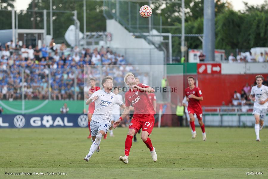 AKON Arena, Würzburg, 16.08.2024, sport, action, DFB, Fussball, 1. Hauptrunde, DFB-Pokal, TSG, FWK, TSG Hoffenheim, FC Würzburger Kickers - Bild-ID: 2427849