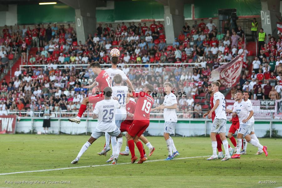 AKON Arena, Würzburg, 16.08.2024, sport, action, DFB, Fussball, 1. Hauptrunde, DFB-Pokal, TSG, FWK, TSG Hoffenheim, FC Würzburger Kickers - Bild-ID: 2427866