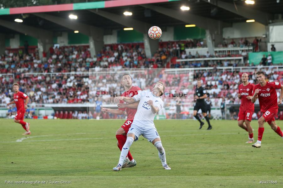 AKON Arena, Würzburg, 16.08.2024, sport, action, DFB, Fussball, 1. Hauptrunde, DFB-Pokal, TSG, FWK, TSG Hoffenheim, FC Würzburger Kickers - Bild-ID: 2427868