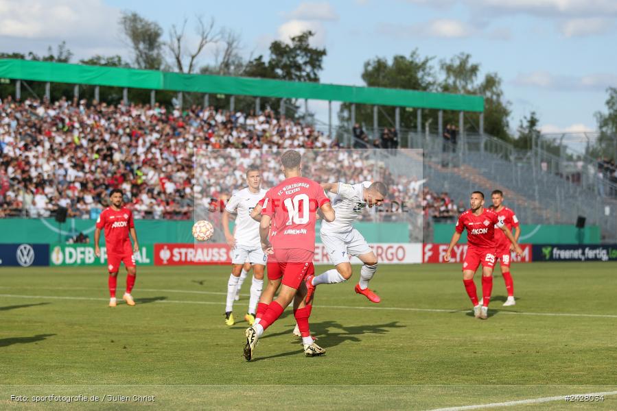 AKON Arena, Würzburg, 16.08.2024, sport, action, DFB, Fussball, 1. Hauptrunde, DFB-Pokal, TSG, FWK, TSG Hoffenheim, FC Würzburger Kickers - Bild-ID: 2428034