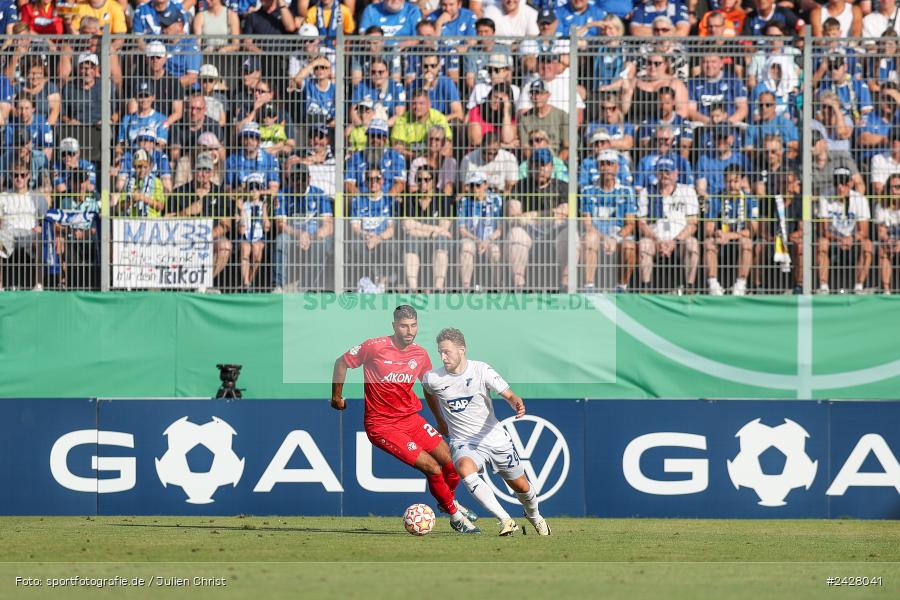 AKON Arena, Würzburg, 16.08.2024, sport, action, DFB, Fussball, 1. Hauptrunde, DFB-Pokal, TSG, FWK, TSG Hoffenheim, FC Würzburger Kickers - Bild-ID: 2428041