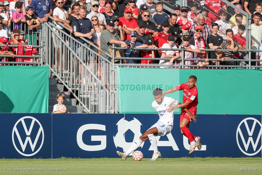 AKON Arena, Würzburg, 16.08.2024, sport, action, DFB, Fussball, 1. Hauptrunde, DFB-Pokal, TSG, FWK, TSG Hoffenheim, FC Würzburger Kickers - Bild-ID: 2428048