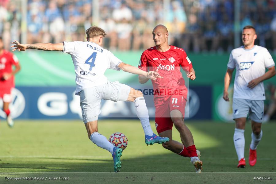 AKON Arena, Würzburg, 16.08.2024, sport, action, DFB, Fussball, 1. Hauptrunde, DFB-Pokal, TSG, FWK, TSG Hoffenheim, FC Würzburger Kickers - Bild-ID: 2428201