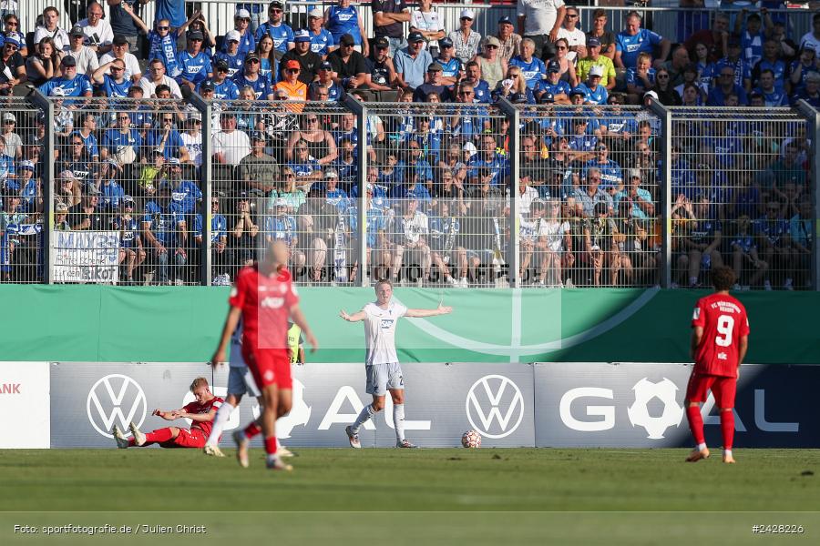 AKON Arena, Würzburg, 16.08.2024, sport, action, DFB, Fussball, 1. Hauptrunde, DFB-Pokal, TSG, FWK, TSG Hoffenheim, FC Würzburger Kickers - Bild-ID: 2428226