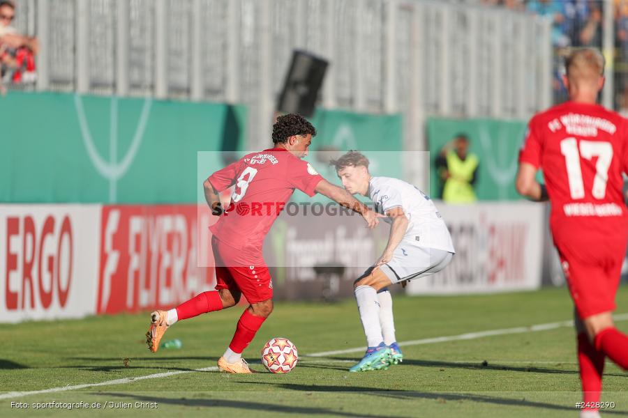 AKON Arena, Würzburg, 16.08.2024, sport, action, DFB, Fussball, 1. Hauptrunde, DFB-Pokal, TSG, FWK, TSG Hoffenheim, FC Würzburger Kickers - Bild-ID: 2428290