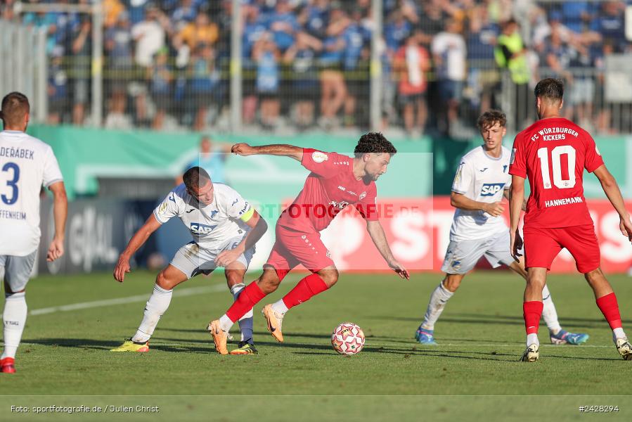 AKON Arena, Würzburg, 16.08.2024, sport, action, DFB, Fussball, 1. Hauptrunde, DFB-Pokal, TSG, FWK, TSG Hoffenheim, FC Würzburger Kickers - Bild-ID: 2428294