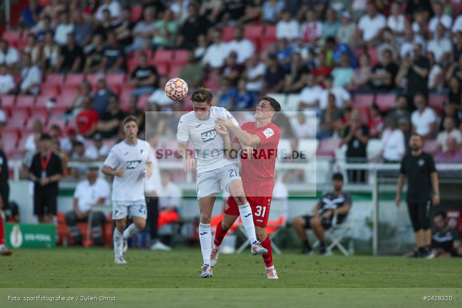 AKON Arena, Würzburg, 16.08.2024, sport, action, DFB, Fussball, 1. Hauptrunde, DFB-Pokal, TSG, FWK, TSG Hoffenheim, FC Würzburger Kickers - Bild-ID: 2428320