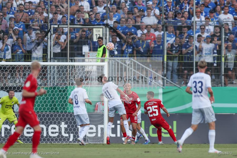 AKON Arena, Würzburg, 16.08.2024, sport, action, DFB, Fussball, 1. Hauptrunde, DFB-Pokal, TSG, FWK, TSG Hoffenheim, FC Würzburger Kickers - Bild-ID: 2428372