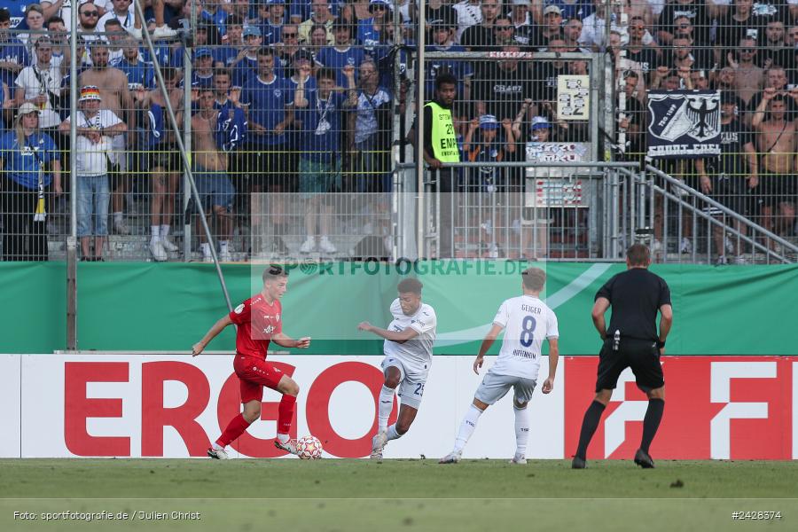 AKON Arena, Würzburg, 16.08.2024, sport, action, DFB, Fussball, 1. Hauptrunde, DFB-Pokal, TSG, FWK, TSG Hoffenheim, FC Würzburger Kickers - Bild-ID: 2428374